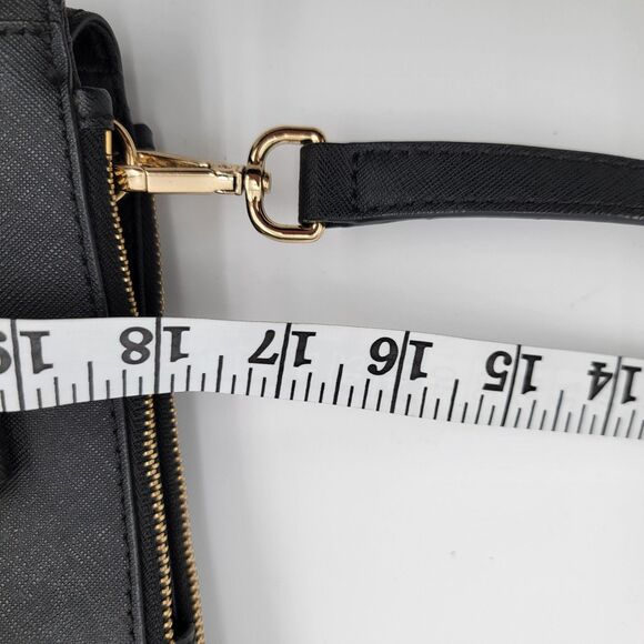 Michael Kors Sutton Selma Saffiano Leather Black Hand Bag 30S4GTVS6L - Picture 15 of 15